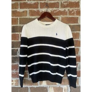 polo ralph lauren sweater boys 14/16 Black/white Striped